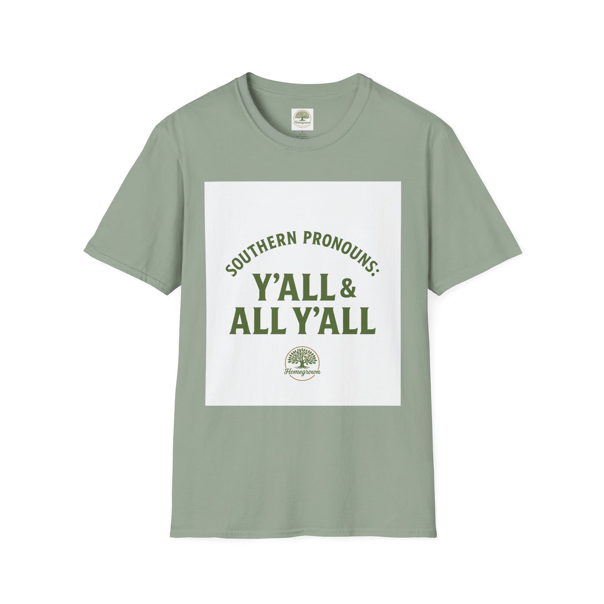 Southern Pronouns by Homegrown- Unisex Softstyle T-Shirt - Nature-Inspired Tee for Eco-Lovers