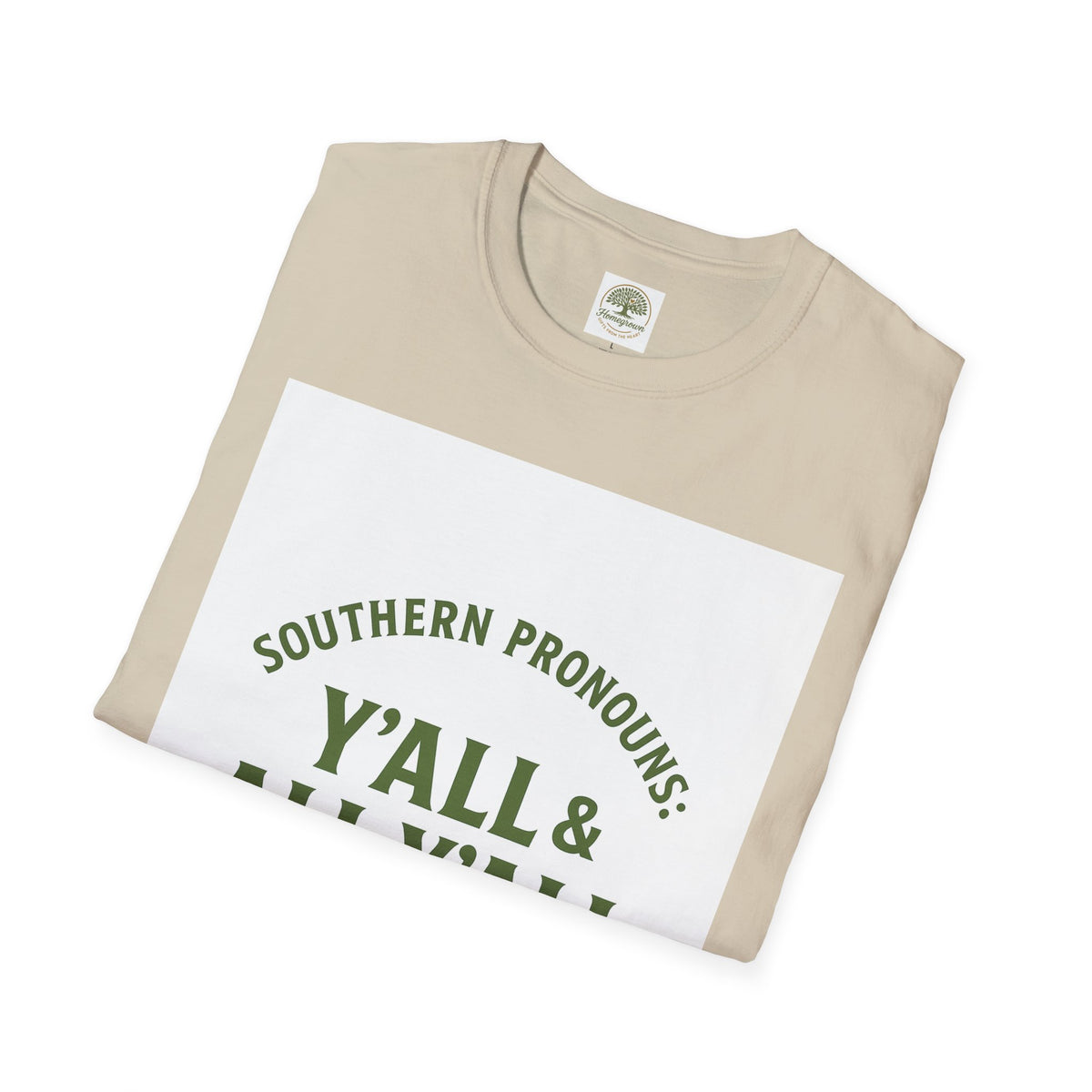 Southern Pronouns by Homegrown- Unisex Softstyle T-Shirt - Nature-Inspired Tee for Eco-Lovers
