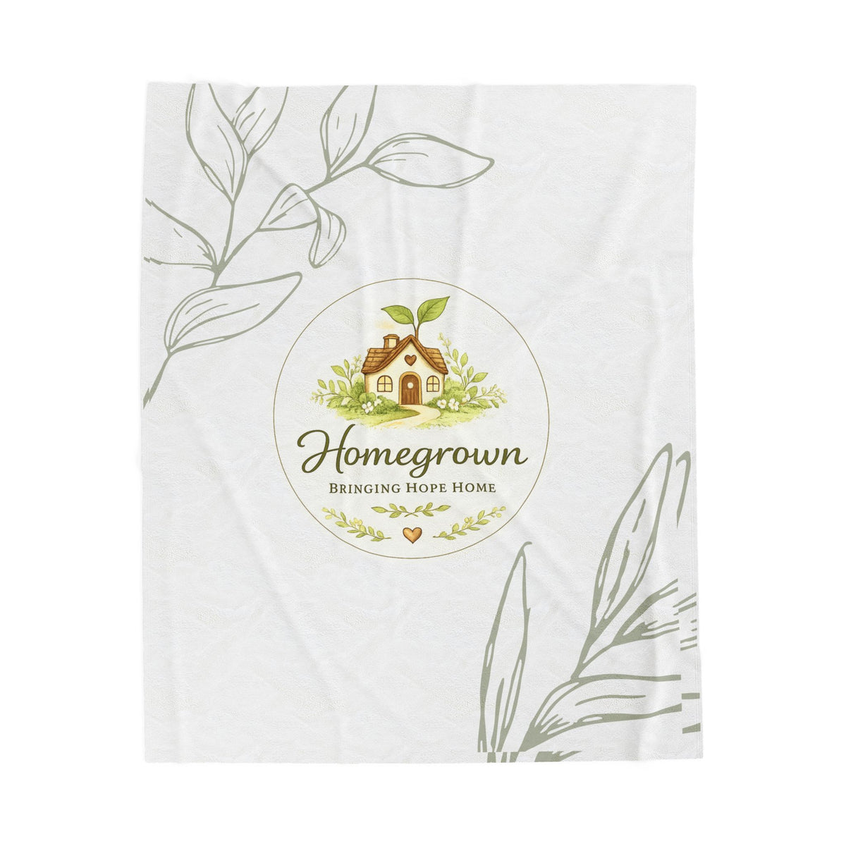 Homegrown Velveteen Plush Blanket - Cozy Throw for Home Decor and Gifts