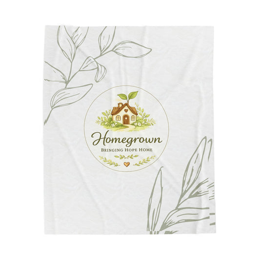 Homegrown Velveteen Plush Blanket - Cozy Throw for Home Decor and Gifts