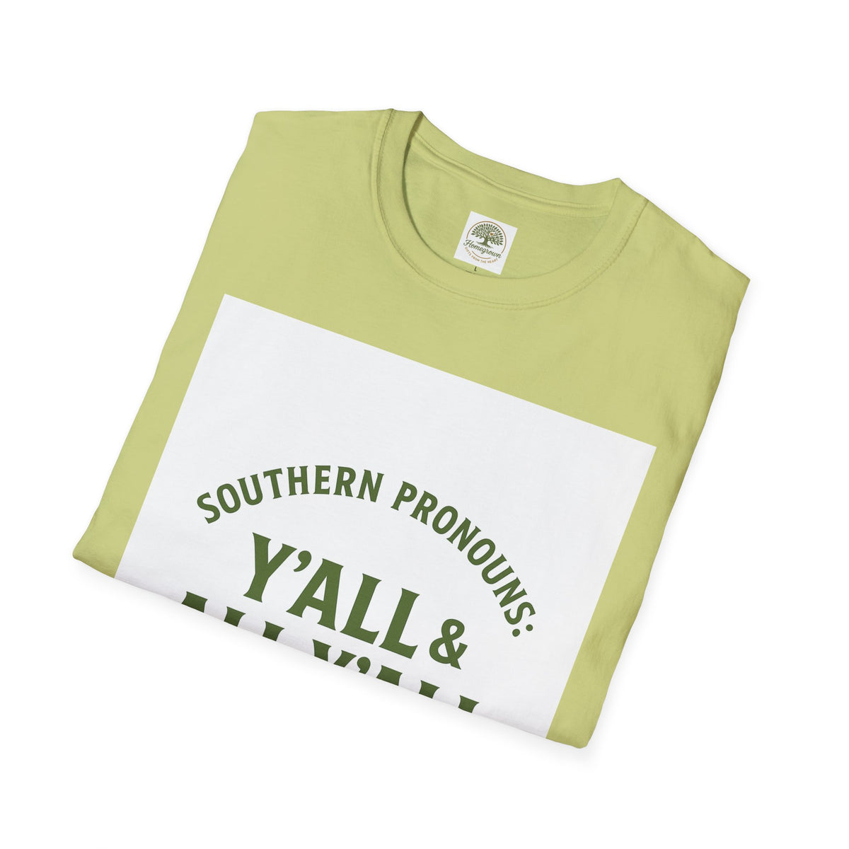 Southern Pronouns by Homegrown- Unisex Softstyle T-Shirt - Nature-Inspired Tee for Eco-Lovers