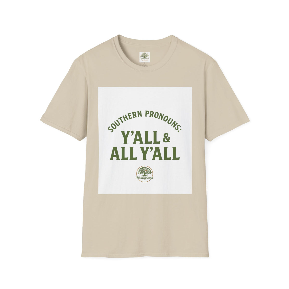 Southern Pronouns by Homegrown- Unisex Softstyle T-Shirt - Nature-Inspired Tee for Eco-Lovers