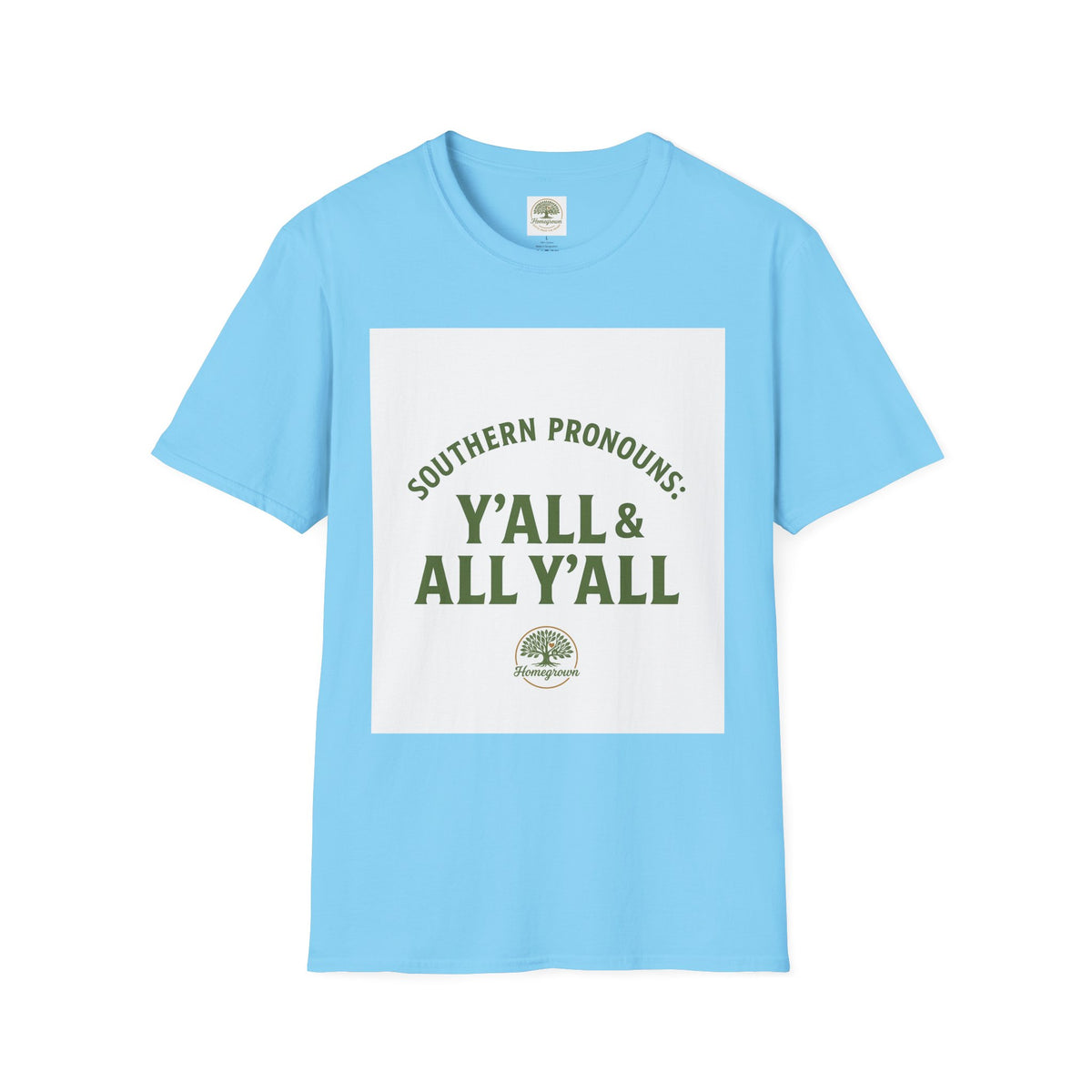 Southern Pronouns by Homegrown- Unisex Softstyle T-Shirt - Nature-Inspired Tee for Eco-Lovers