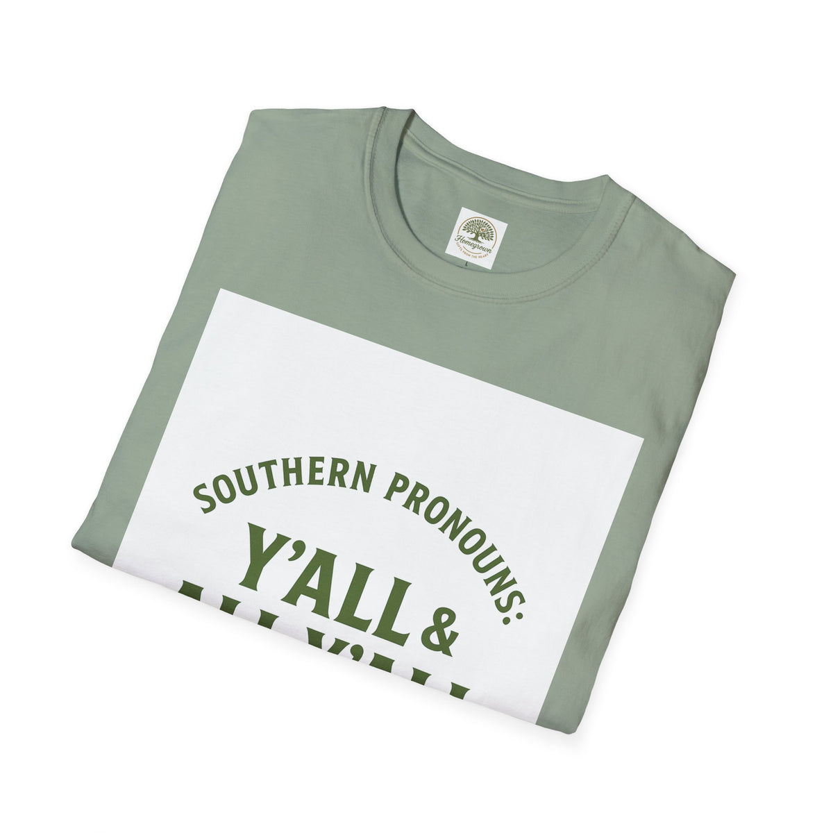 Southern Pronouns by Homegrown- Unisex Softstyle T-Shirt - Nature-Inspired Tee for Eco-Lovers