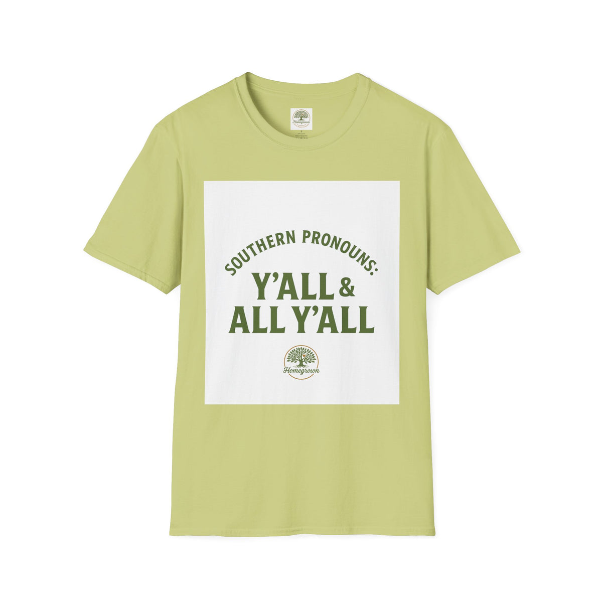 Southern Pronouns by Homegrown- Unisex Softstyle T-Shirt - Nature-Inspired Tee for Eco-Lovers