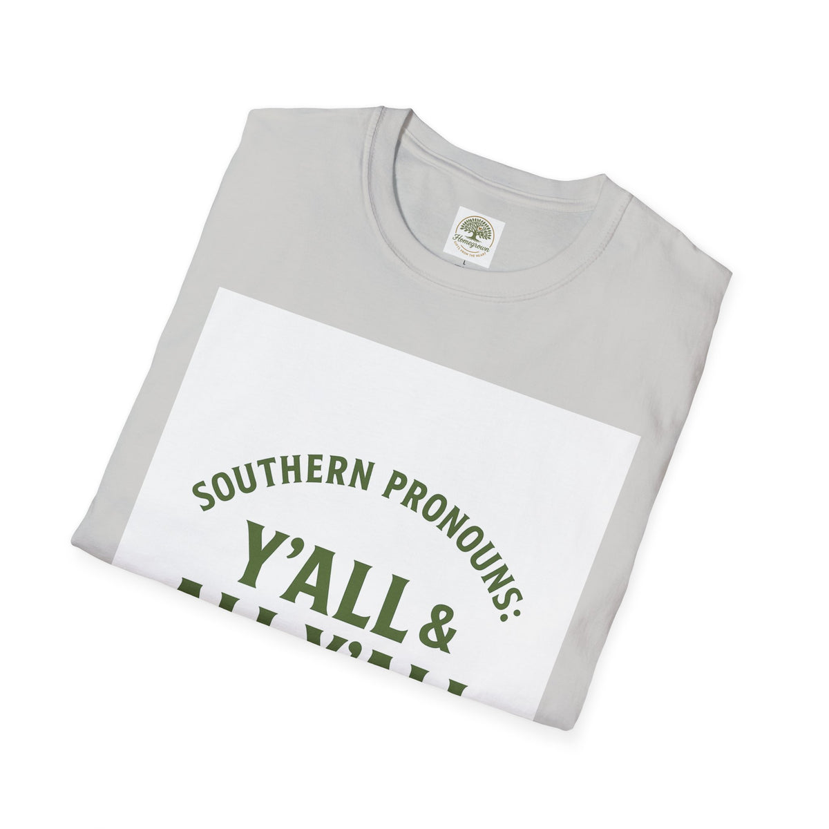 Southern Pronouns by Homegrown- Unisex Softstyle T-Shirt - Nature-Inspired Tee for Eco-Lovers